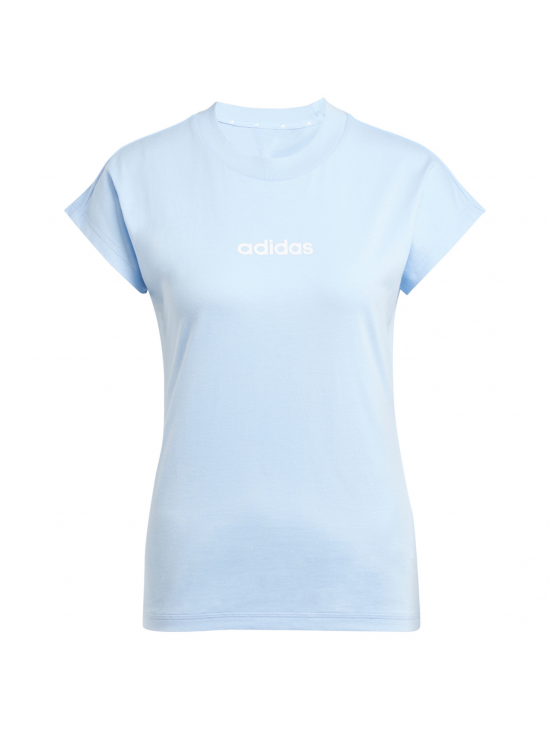 Dámske tričko adidas Essentials Linear Cotton Light Blue JG8660, bledo modré